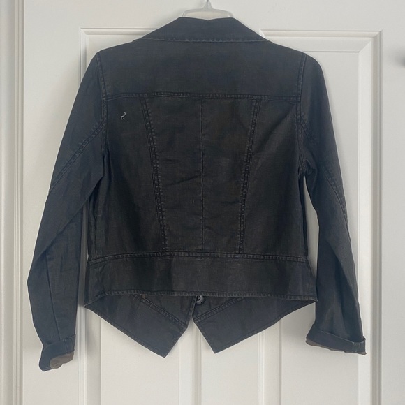 CAbi Waxed Linen Moto Jacket - Picture 2 of 6